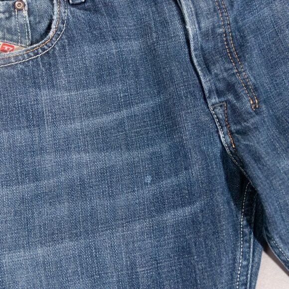 Diesel Zathan Bootcut Denim Embroidered Jeans Men's 33x31 Cowboy Western 00N70 - Picture 3 of 9